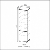 П600г 2332 Пенал Кухня Прованс